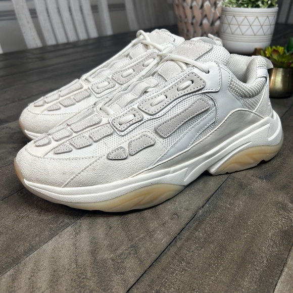 Amiri Bone Runner Sneakers Mixed White Size 13 US EU 46 UK 12 - Picture 3 of 8